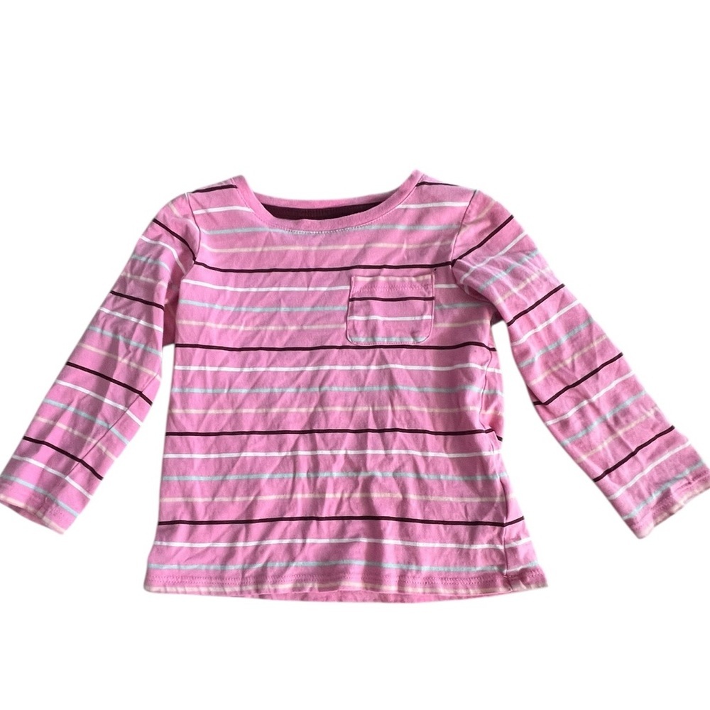 Epic Threads Pink Striped Long-Sleeve Tee